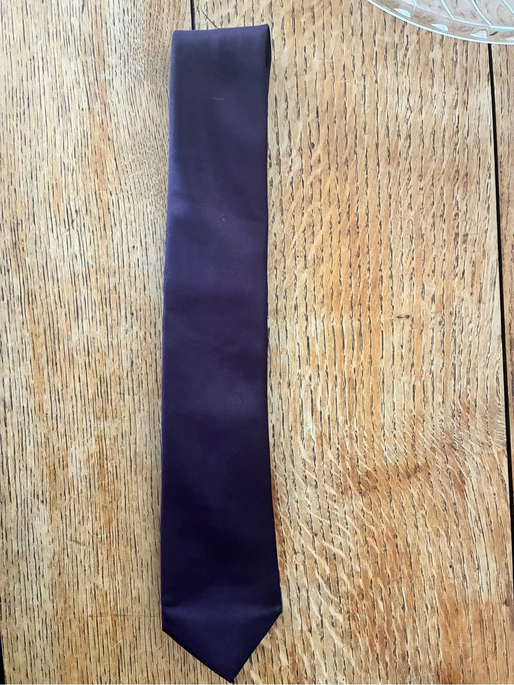Black Brown 1826 Solid Plum Silk Tie